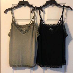Lot of 2 AE lace tank tops